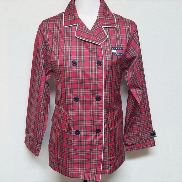 VINTAGE Tommy Hilfiger Tartan Plaid Windbreaker - Picture 2 of 15